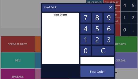 Hold Print Function